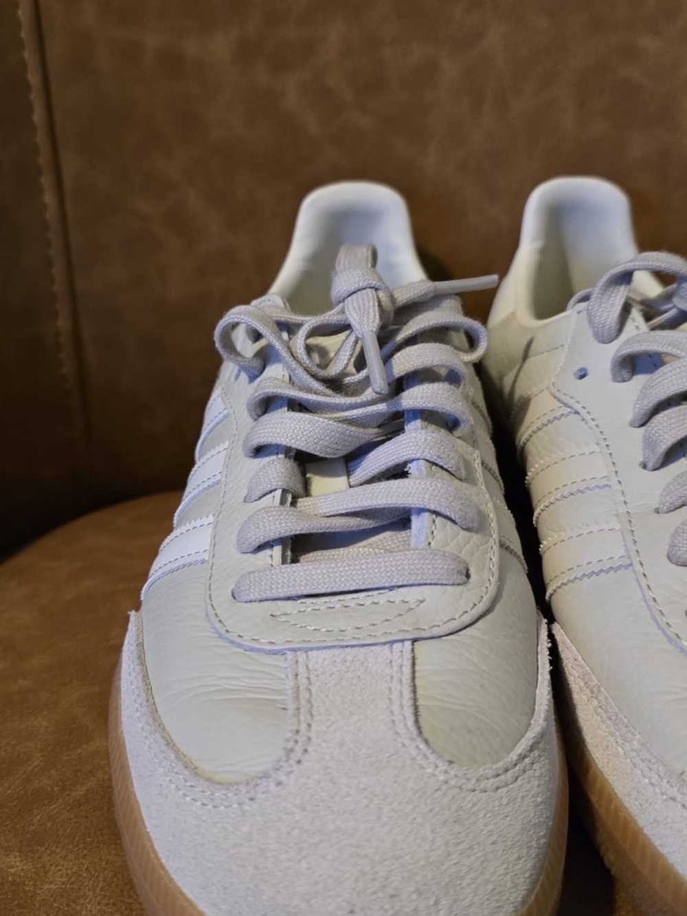 adidas women Light Gray Sneakers with Gum Sole - Picture 3 of 14